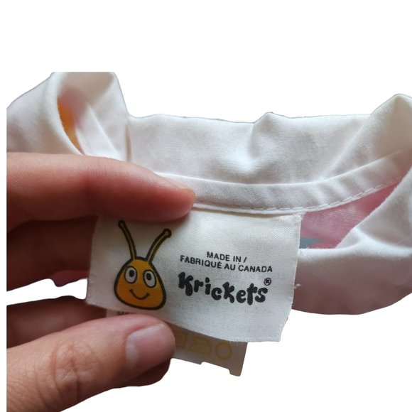 Vintage girls pink shirt and pants set / outfit, pink with music notes - Picture 5 of 8